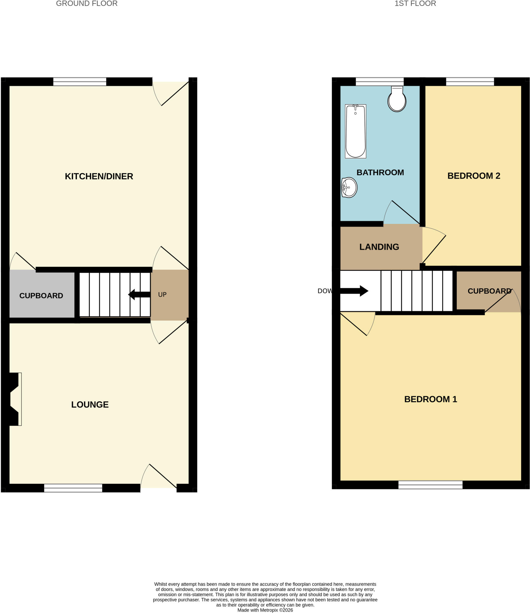49 Mexborough Road, Bolton-Upon-Dearne, Rotherham, South Yorkshire S63 8LY floorplan