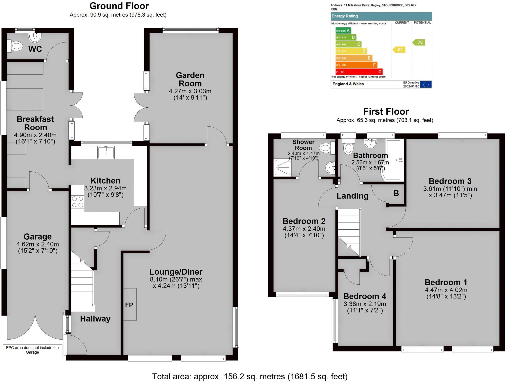 Milestone Drive, Hagley floorplan