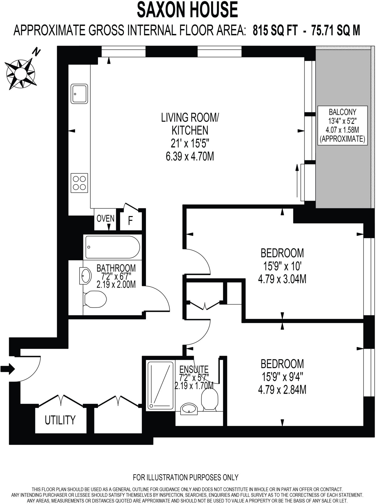 Saxon House, Kings Park Road, London, SW6 floorplan