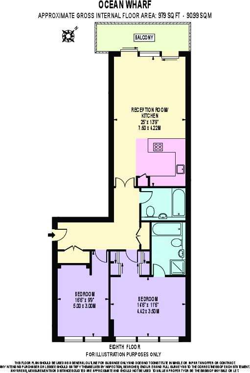 Ocean Wharf, 60 Westferry Road, London E14 floorplan