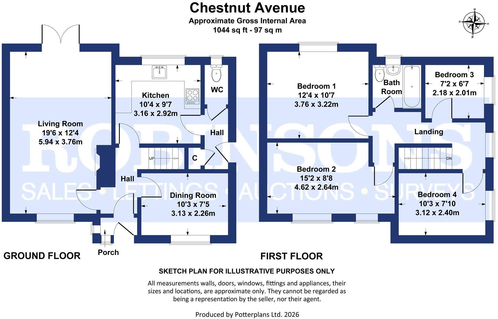 Chestnut Avenue, Spennymoor floorplan