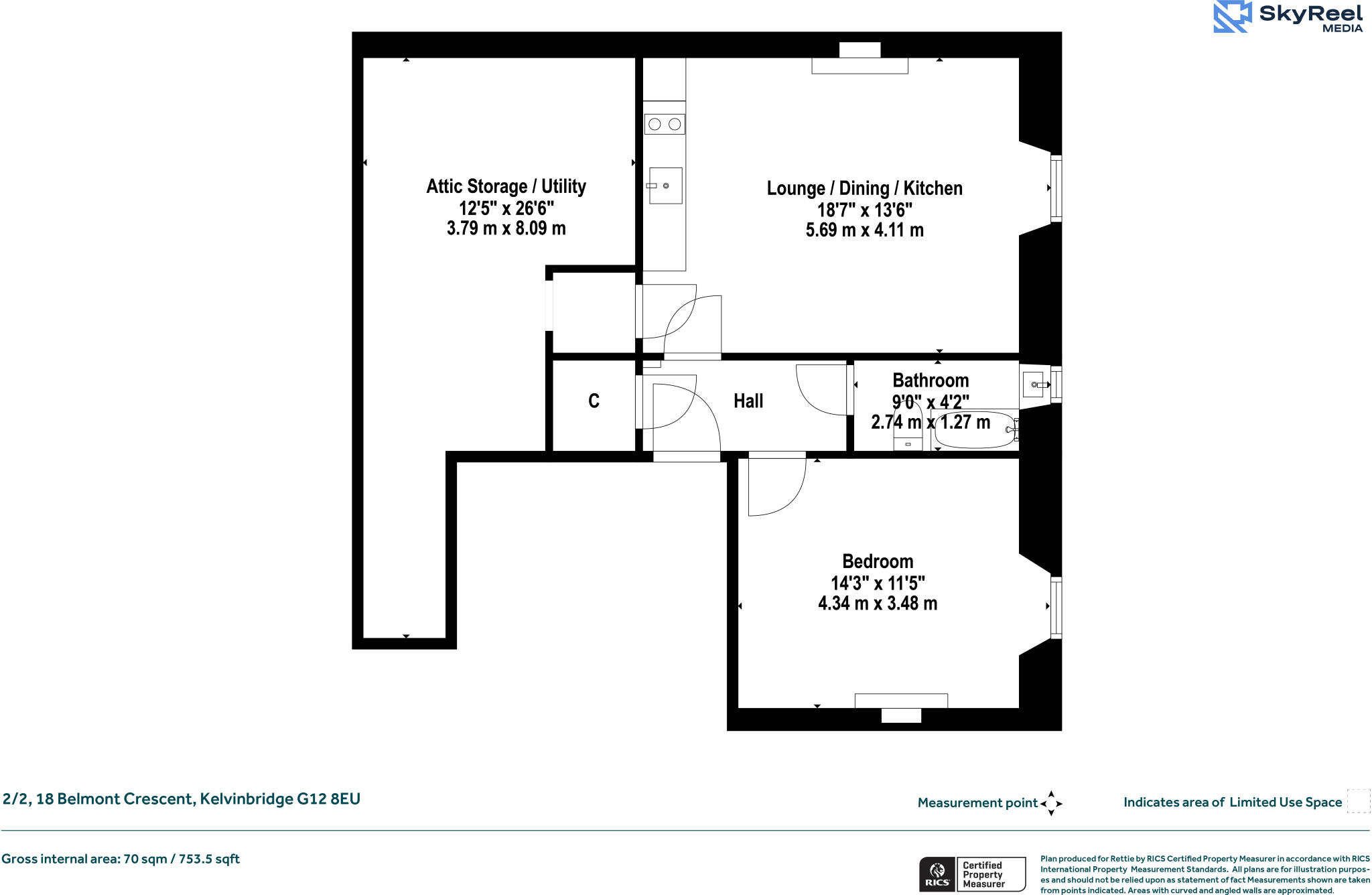 Belmont Crescent, Kelvinbridge, Glasgow floorplan