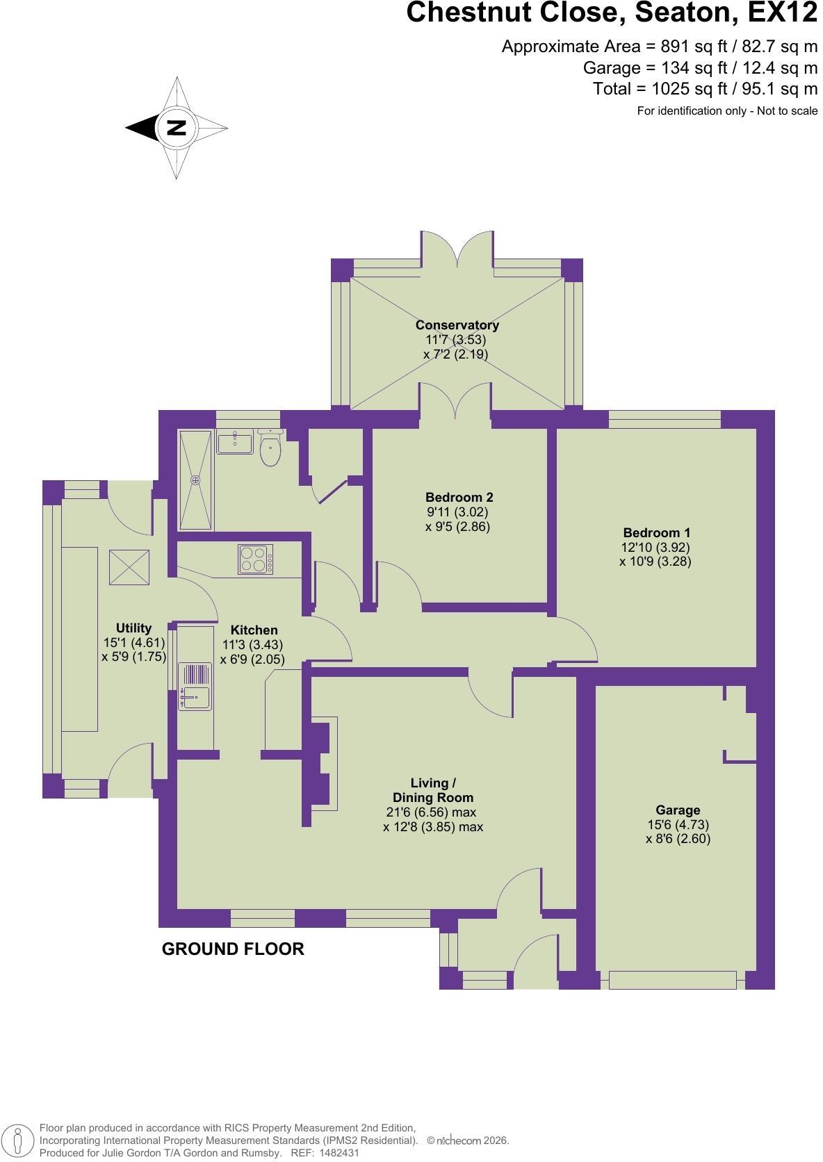 Chestnut Close, Seaton,Devon floorplan