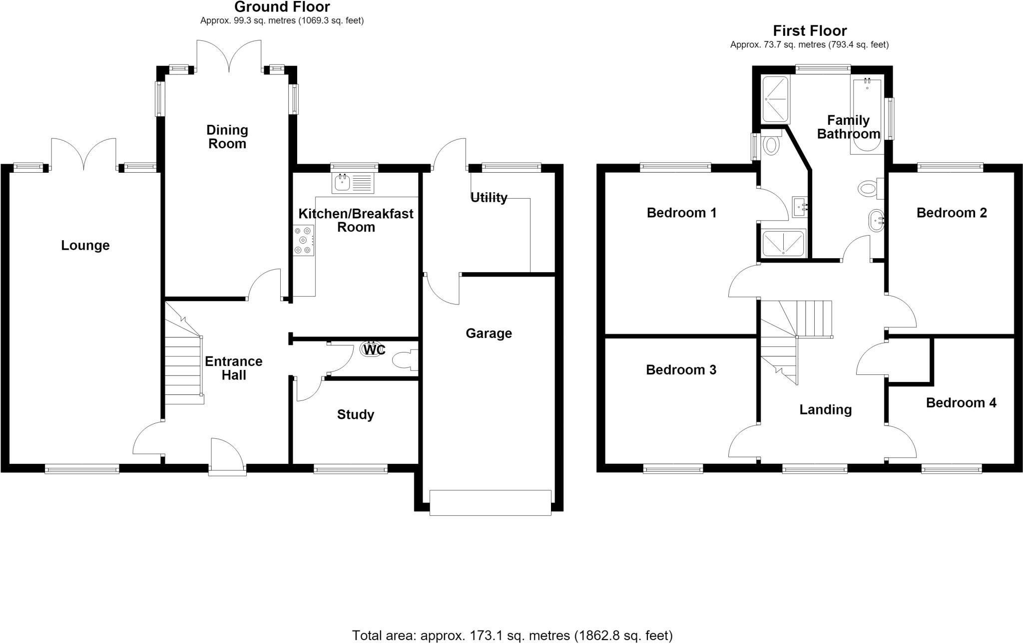 Woodland Avenue, Bourne, Lincolnshire, PE10 floorplan