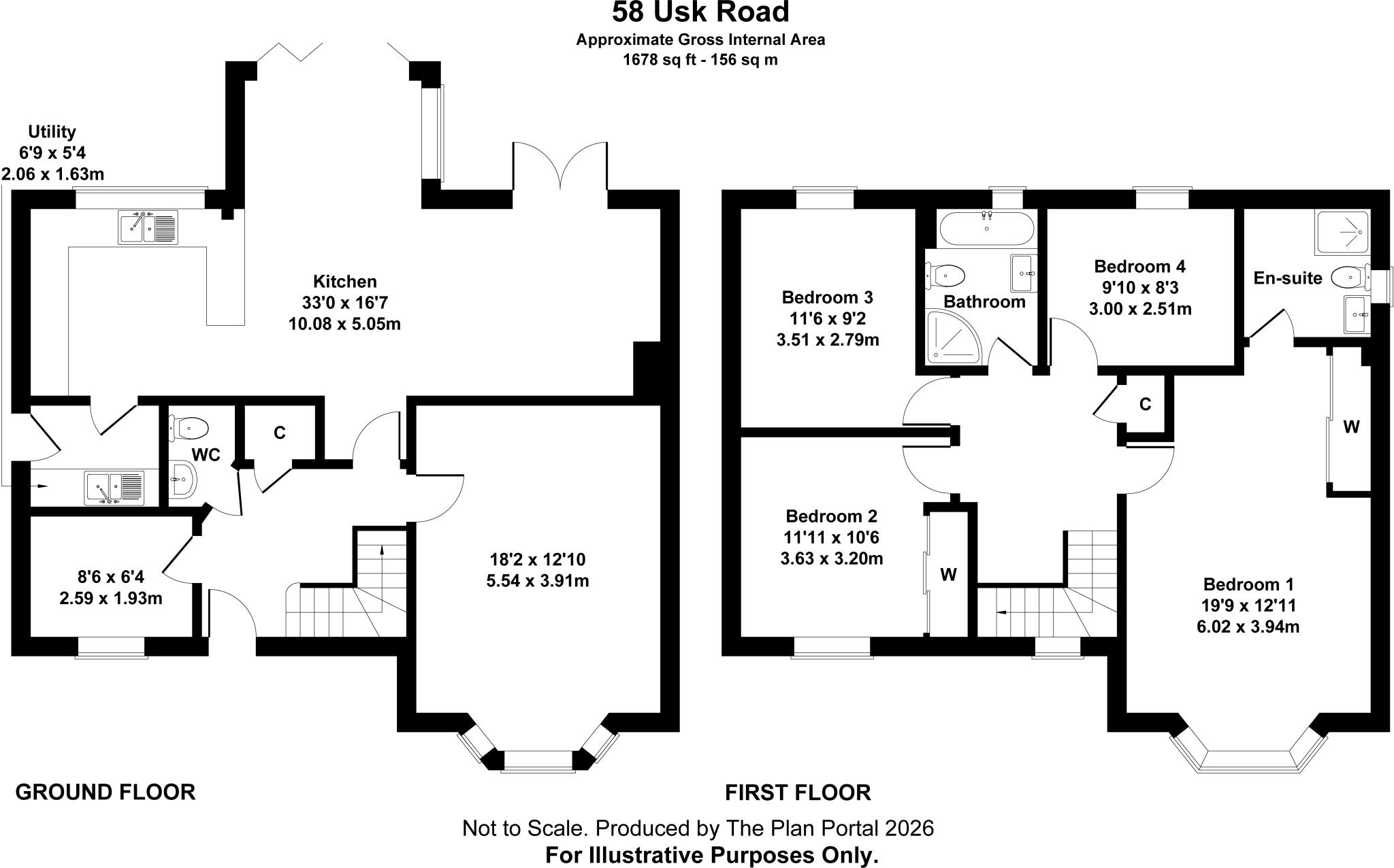 Usk Road, Llanishen, Cardiff, CF14 floorplan