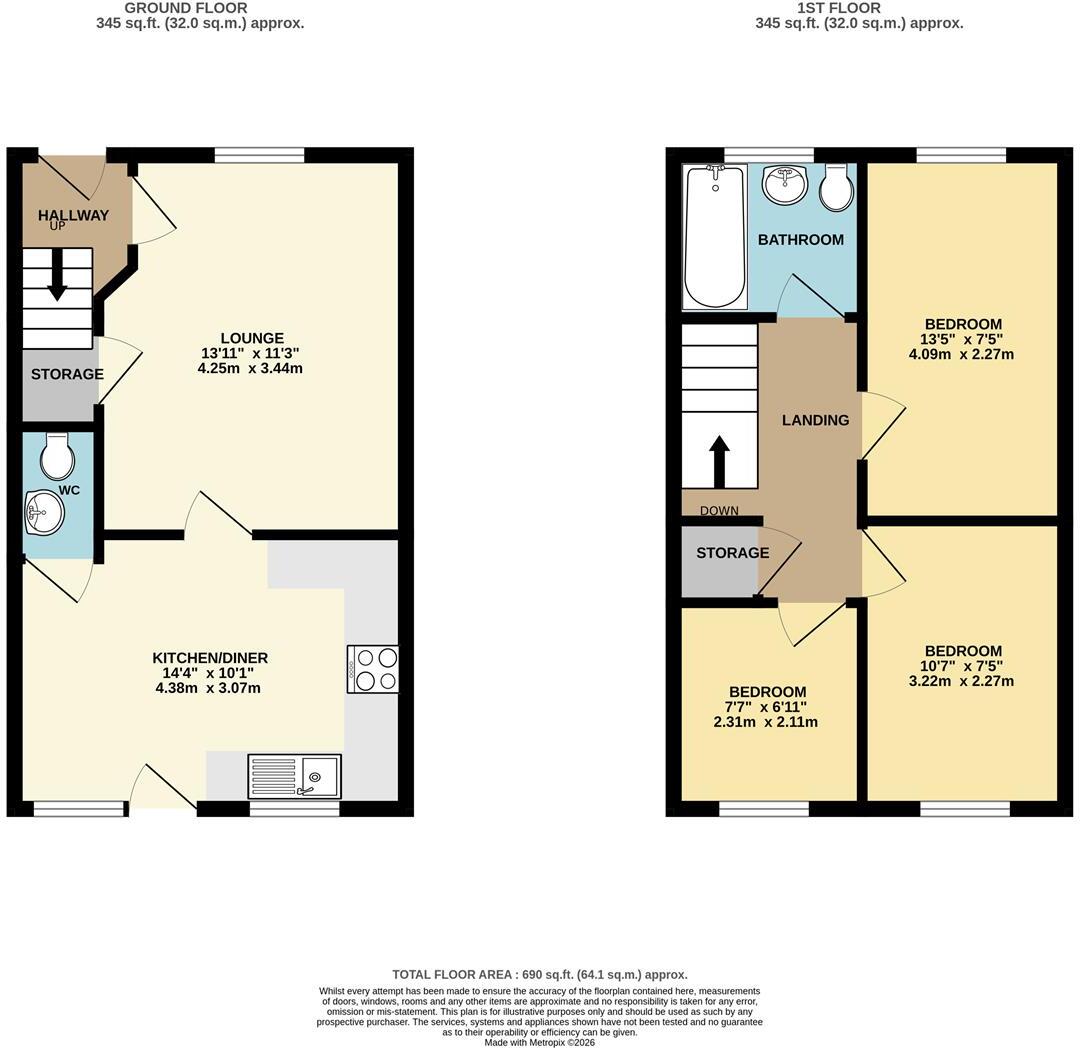 Borlase Crescent, St. Austell floorplan
