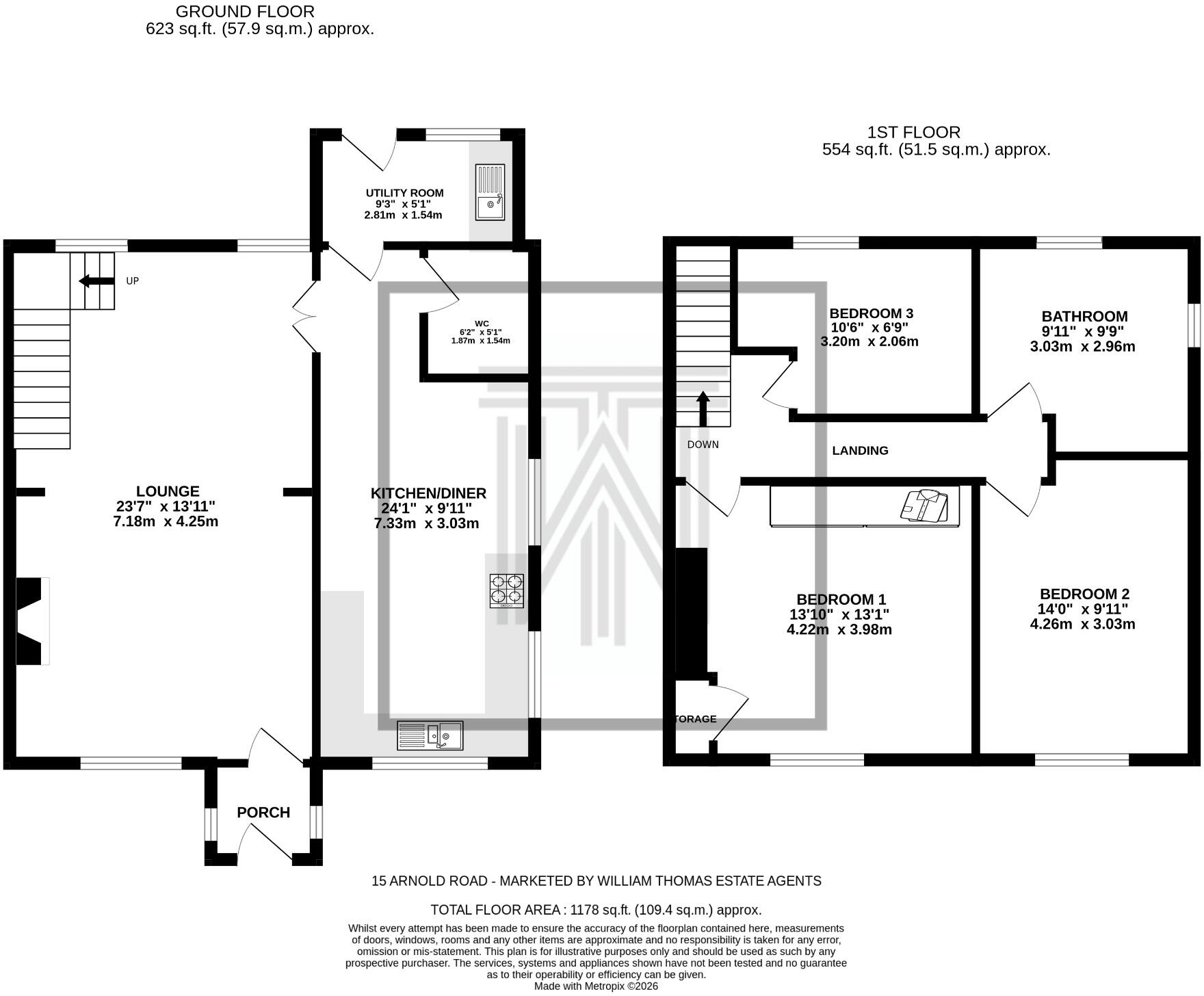 15 Arnold Road, Bromley Cross, Bolton, BL7 9HL floorplan