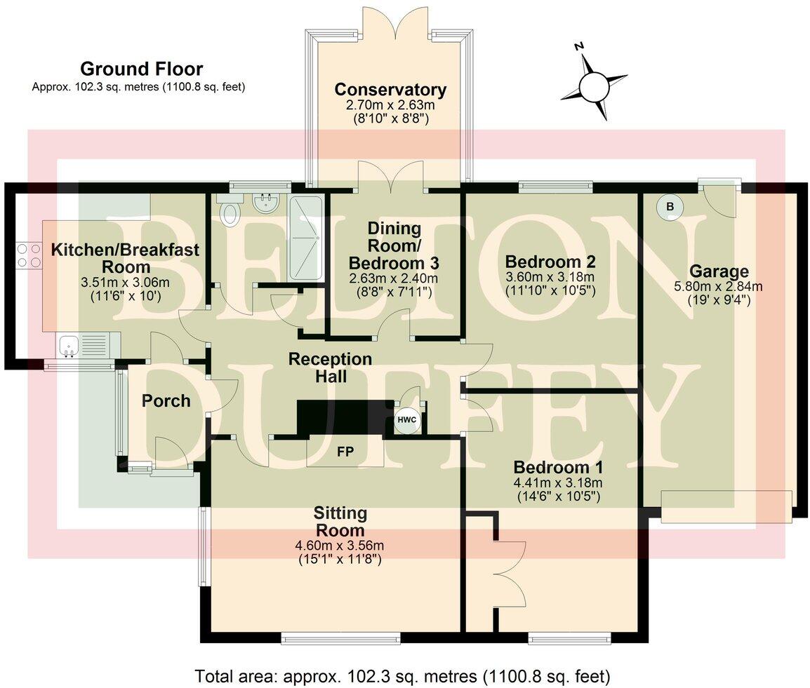 2, Green Close, Hempton, NR21 floorplan