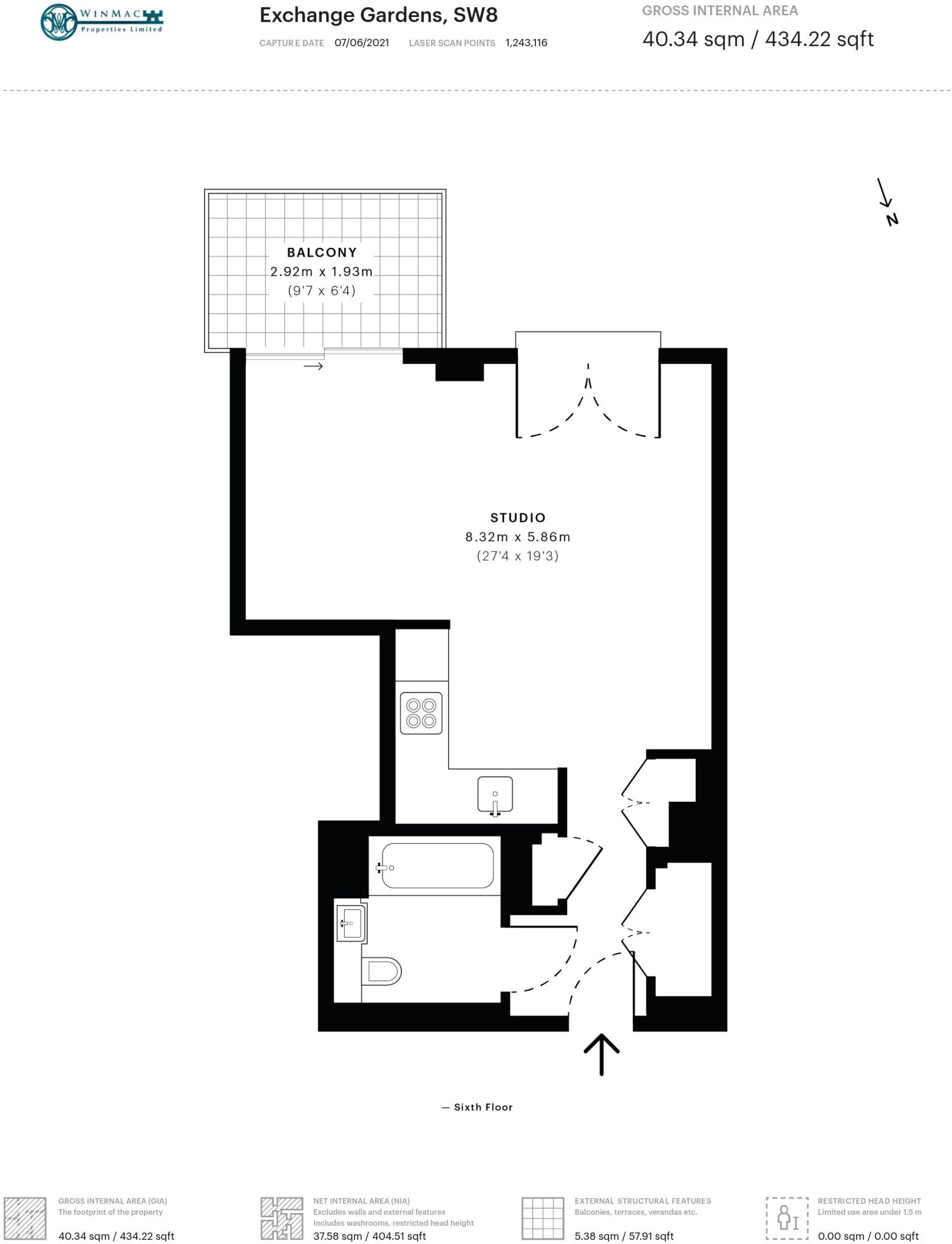 Exchange Gardens, Keybridge, London SW8 floorplan