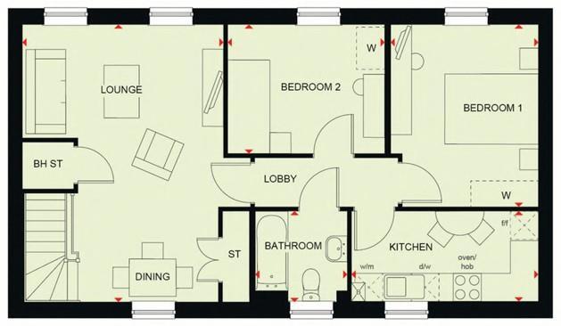 Tansy road, Priors Hall Park floorplan