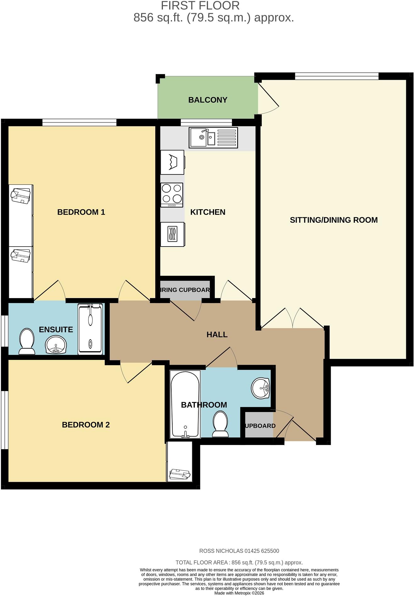 144 Station Road, New Milton, Hampshire. BH25 6LU floorplan