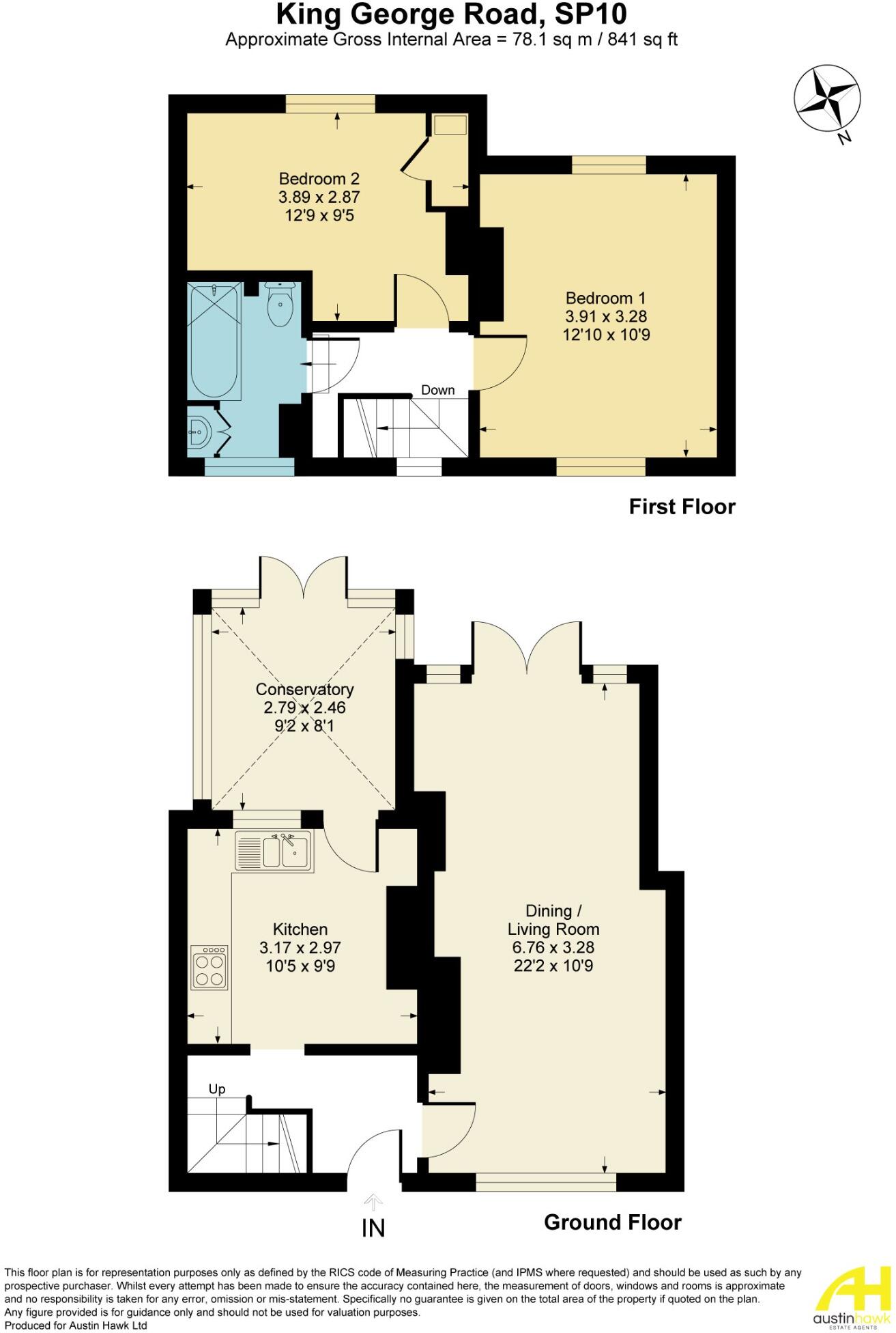 King George Road, Andover. SP10 3DH floorplan