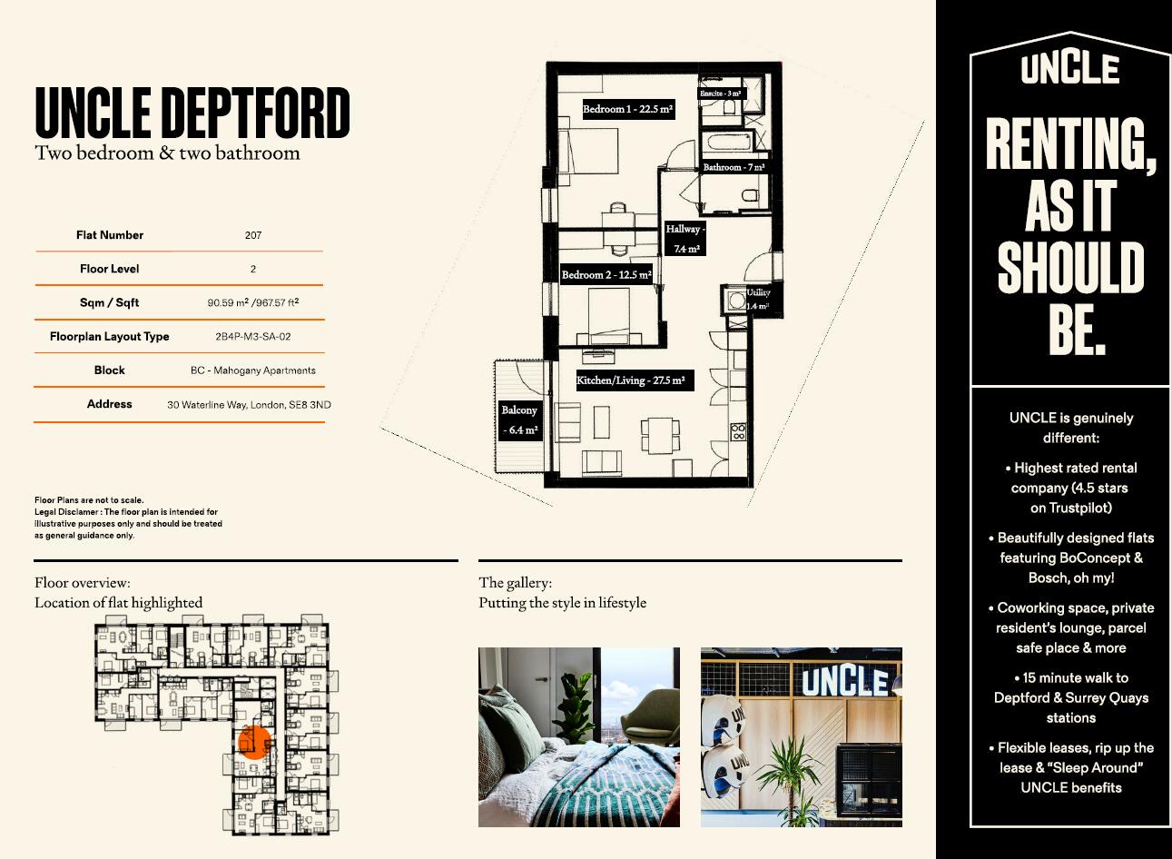 UNCLE Deptford, 30 Waterline Way, London, SE8 floorplan