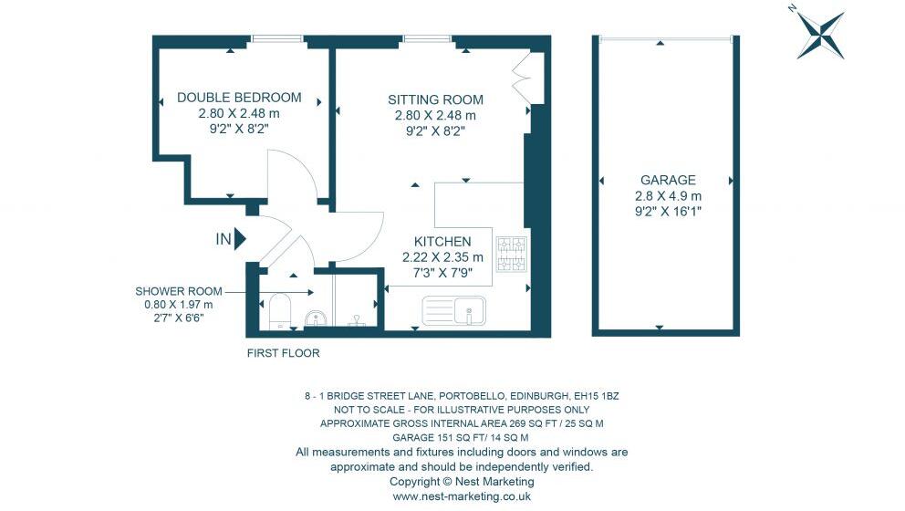 8/1 Bridge Street Lane, Portobello, Edinburgh, EH15 1BZ floorplan