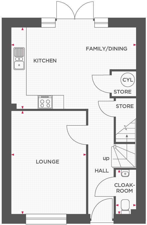 Plot 39, The Coral, Otters Reach, Yelland, Devon, EX31 floorplan