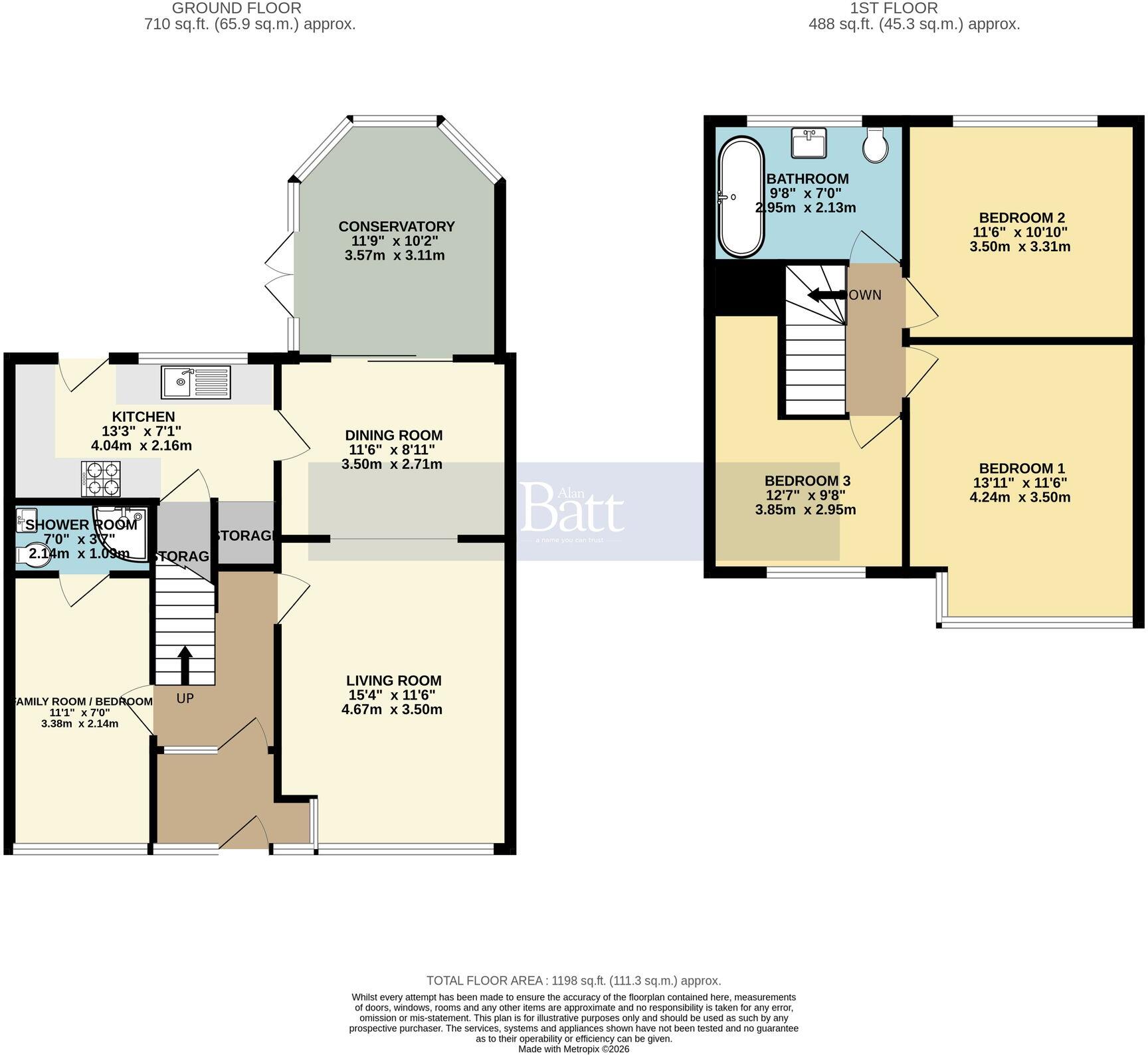 Hawes Crescent, Ashton-In-Makerfield, WN4 floorplan