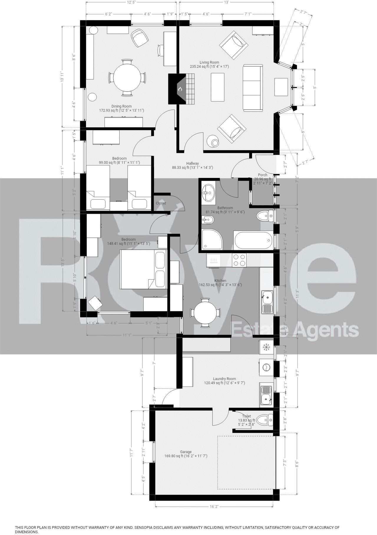 'Treveneague' Beech Road, Elswick, Lancs PR4 3YB floorplan