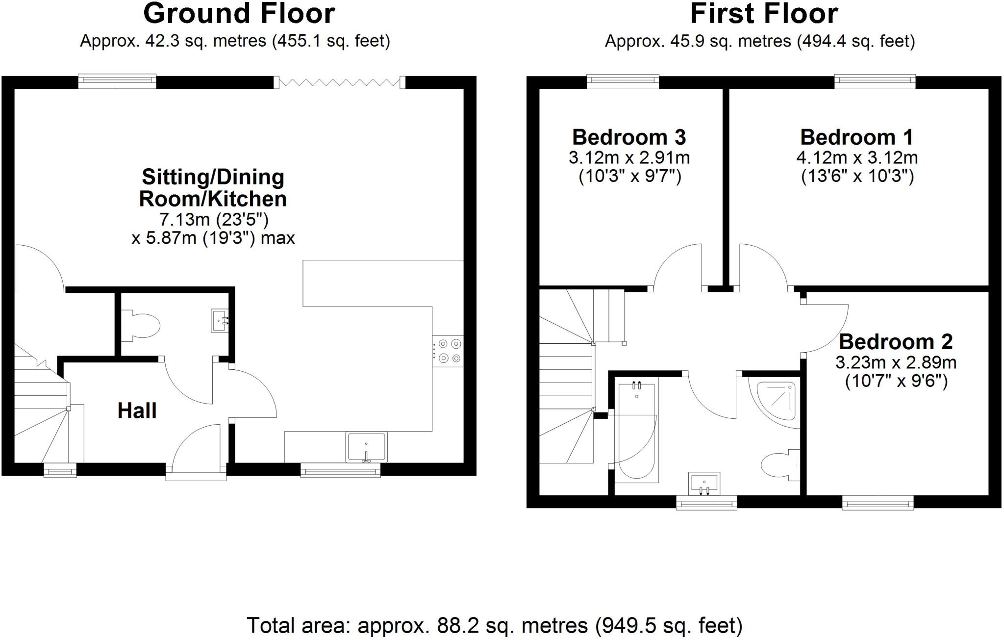 South End, Perry Green, Much Hadham, Hertfordshire, SG10 floorplan