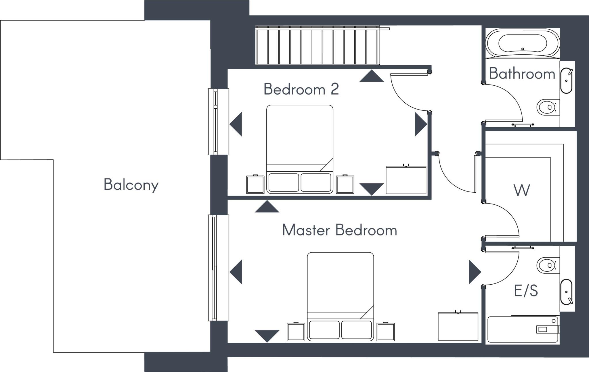 DUPLEX Apartment @ Clarkson House, FLETTON QUAYS floorplan