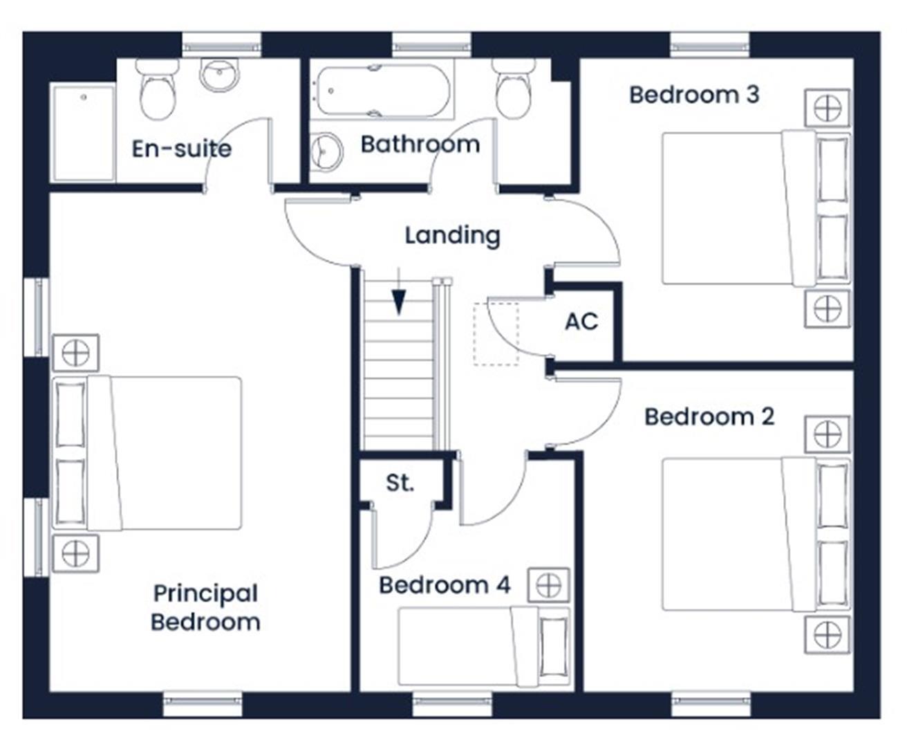 Dol Y Ddraig, Abercanaid, Merthyr Tydfil floorplan