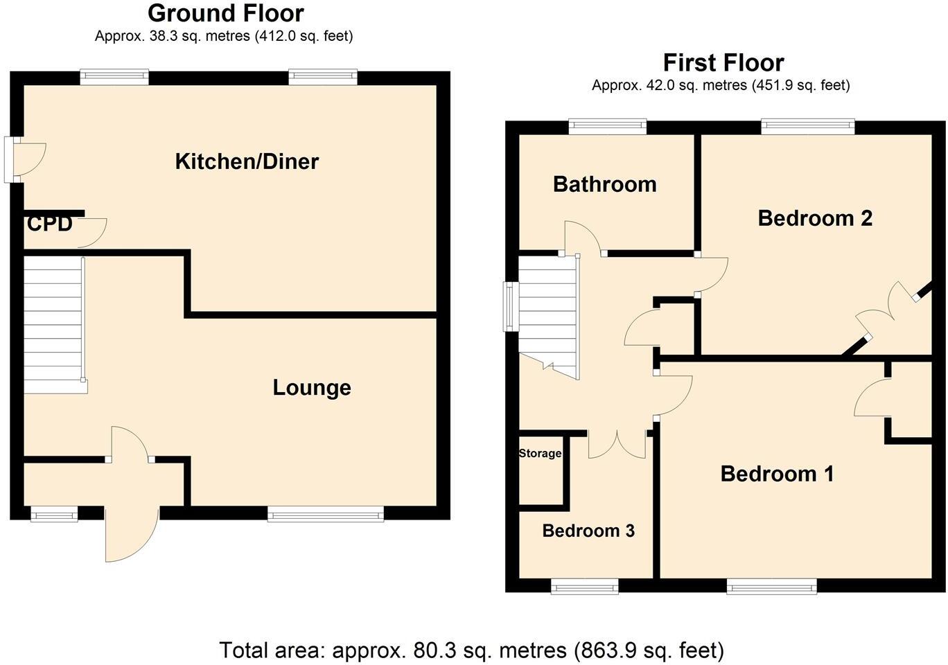 Woodway Road, Lutterworth floorplan