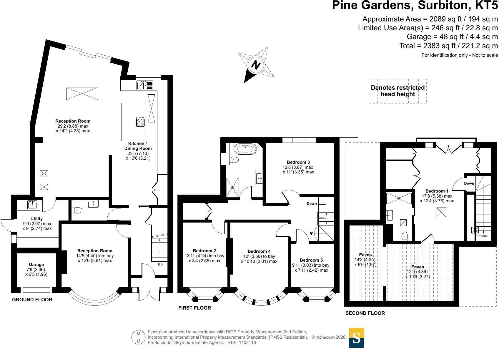 Pine Gardens, Surbiton, KT5 floorplan