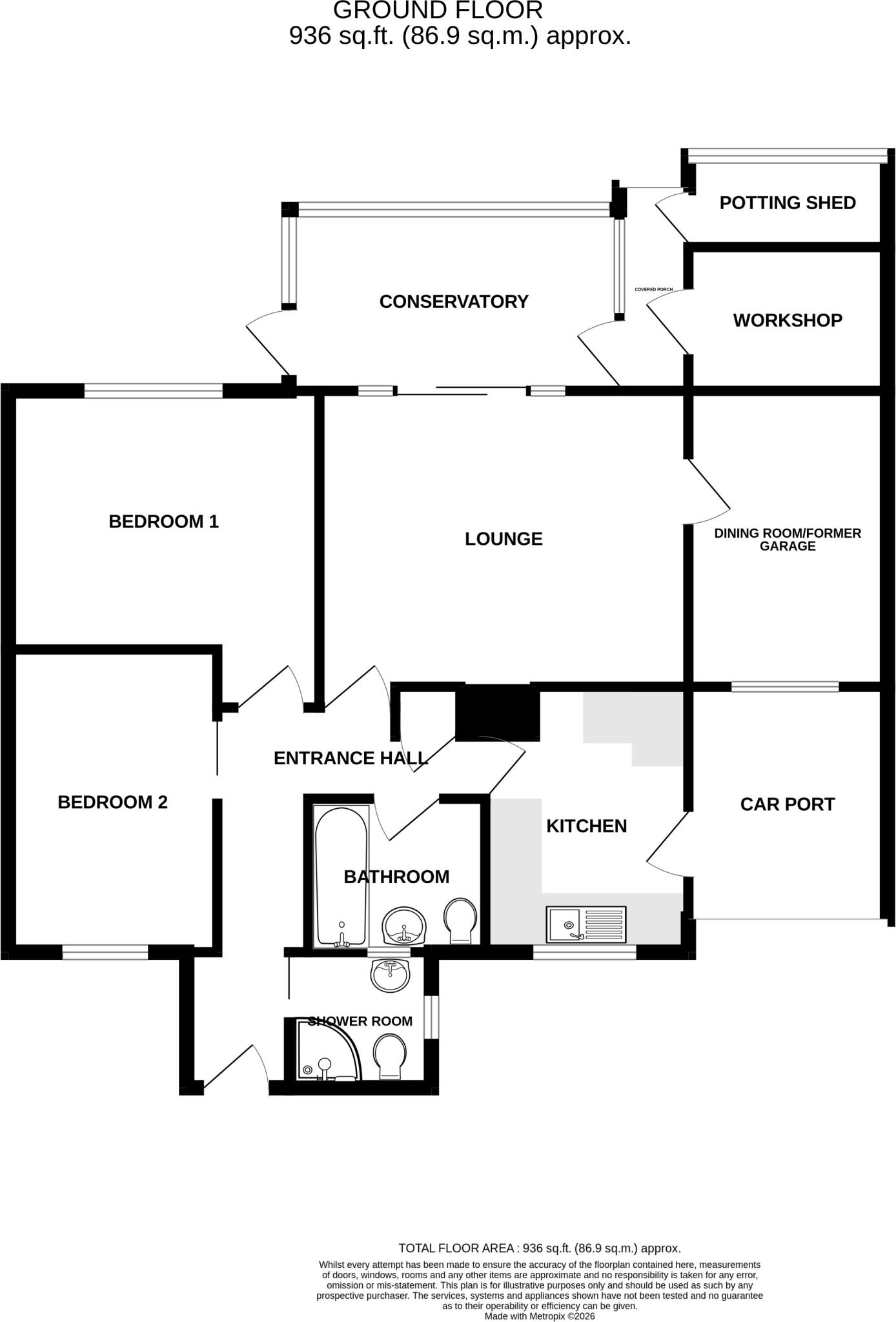 Rackclose Park, Chard, Somerset, TA20 floorplan