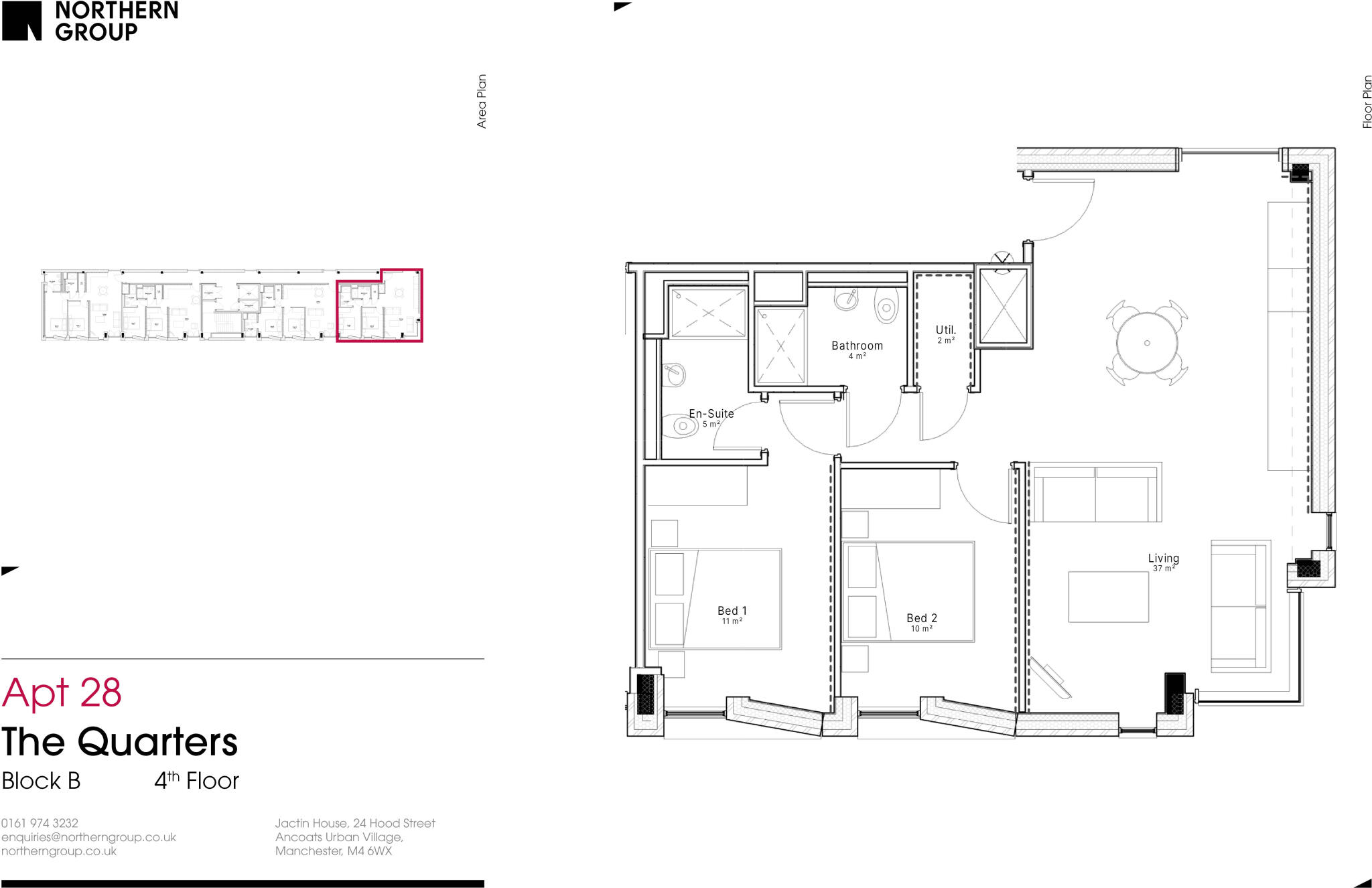 Flat 28 :: The Quarters floorplan