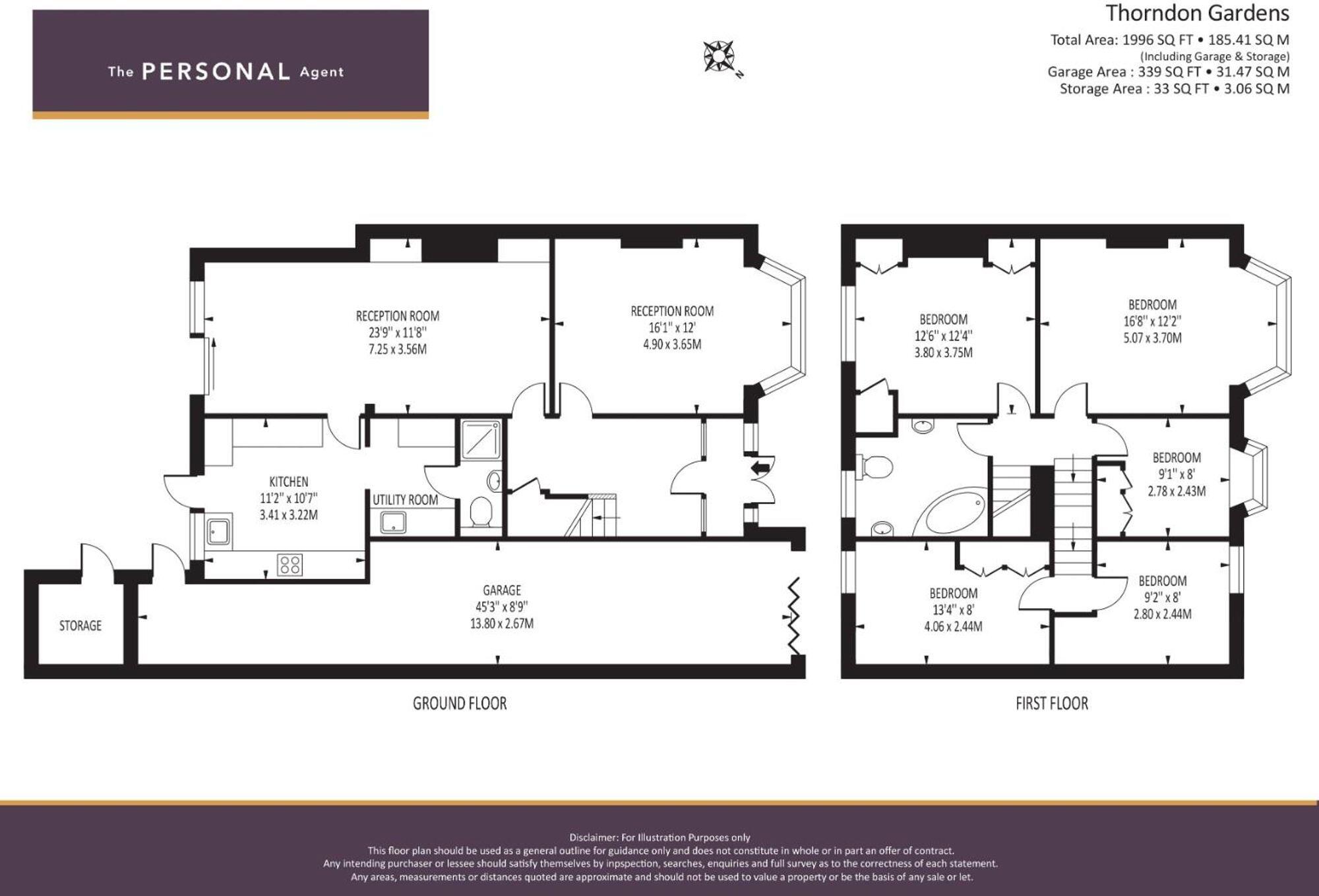 Thorndon Gardens, Epsom, KT19 floorplan