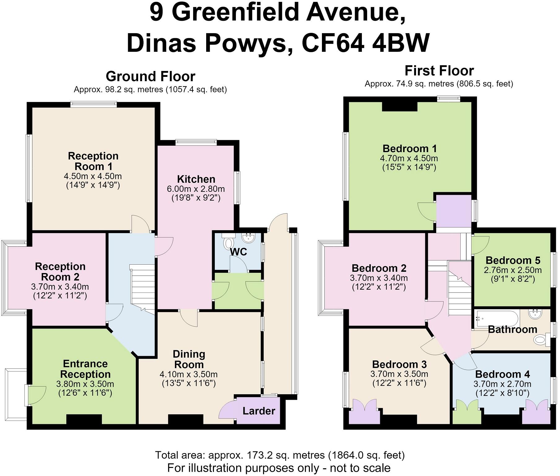 Greenfield Avenue, Dinas Powys, The Vale Of Glamorgan. CF64 4BW floorplan