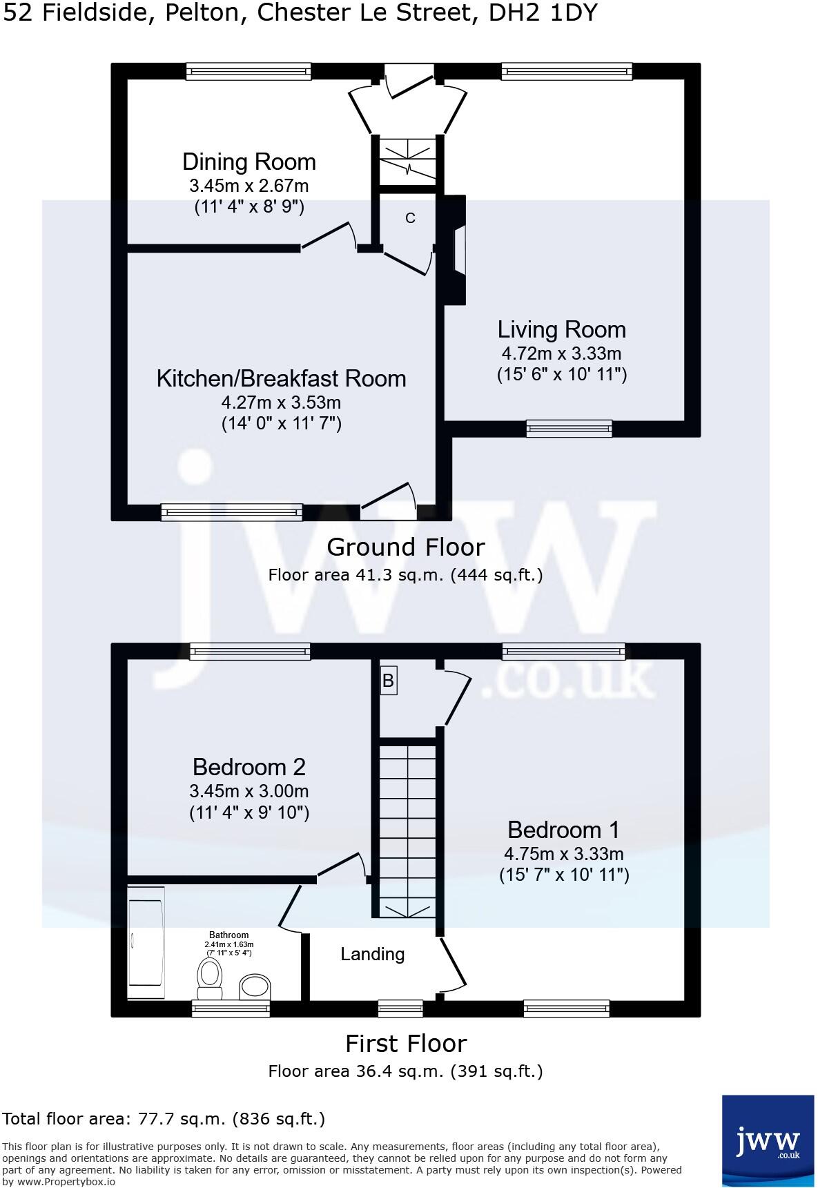 Fieldside, Pelton, Chester Le Street, DH2 floorplan