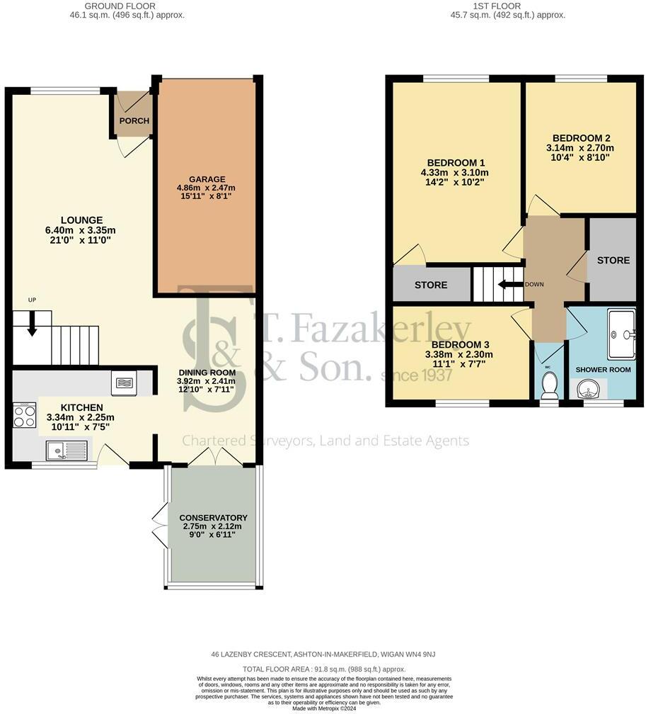 Lazenby Crescent, Ashton-In-Makerfield, Wigan floorplan