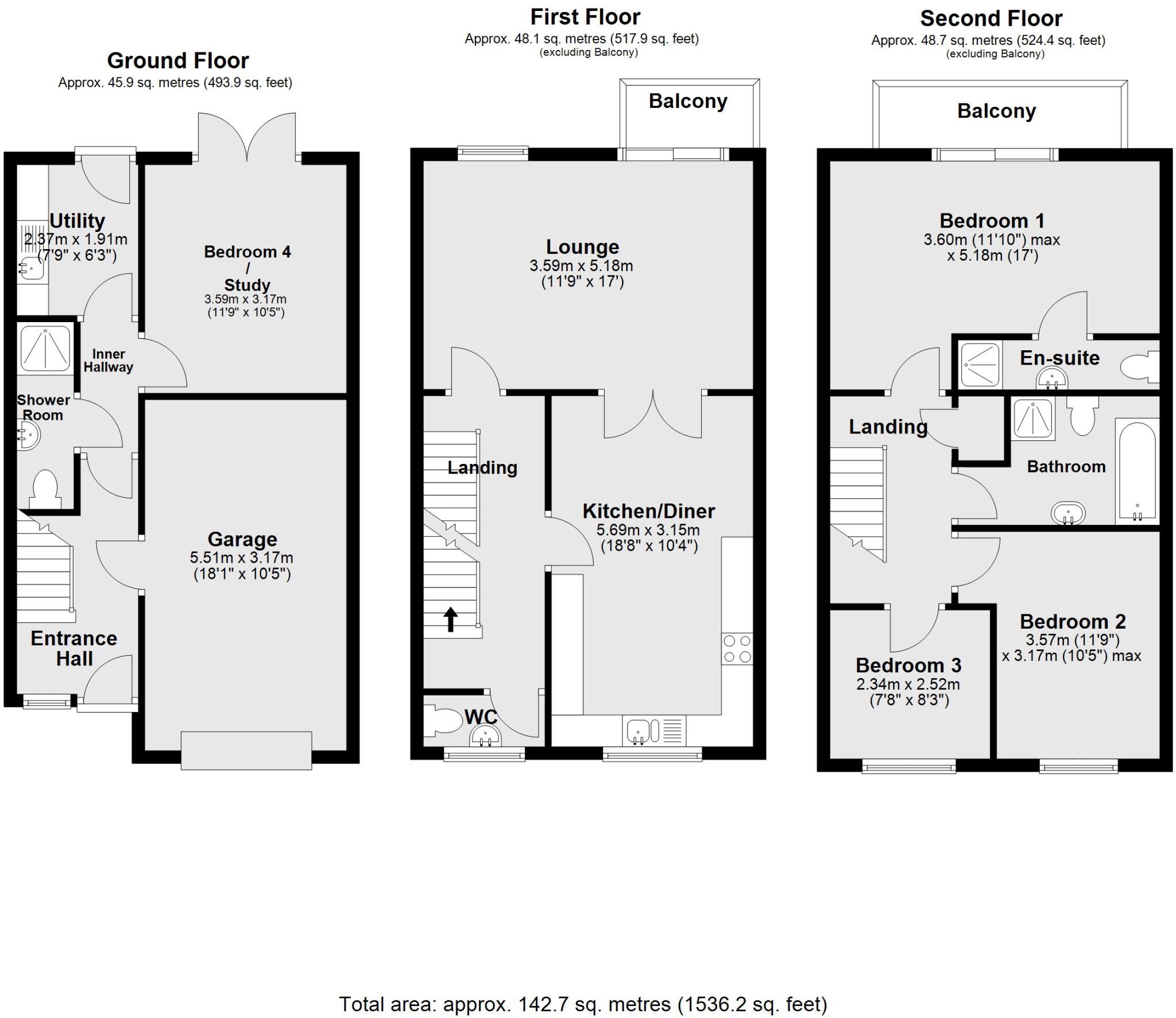 Park Lane, Burton Waters floorplan