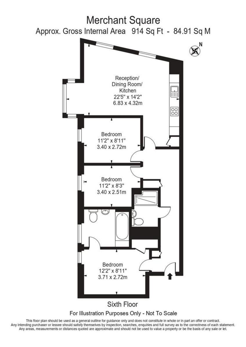 Merchant Square East, Paddington, London, W2 floorplan