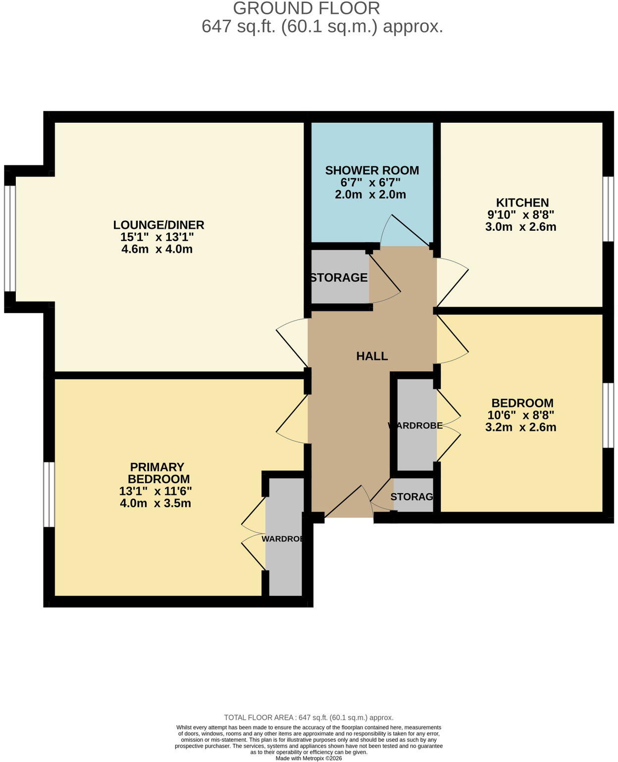 Flat 1 - 3 Endrick Court, Larbert, FK5 4WN floorplan