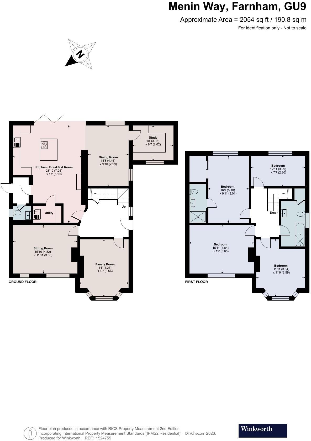 Menin Way, Farnham, Surrey, GU9 floorplan