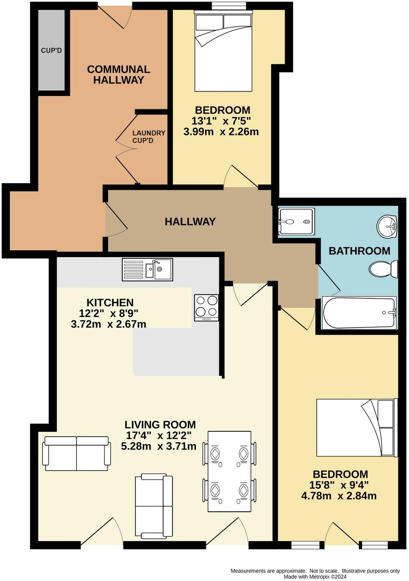 Flat 9, 3 Upgang Lane, Whitby, North Yorkshire, YO21 3DT floorplan