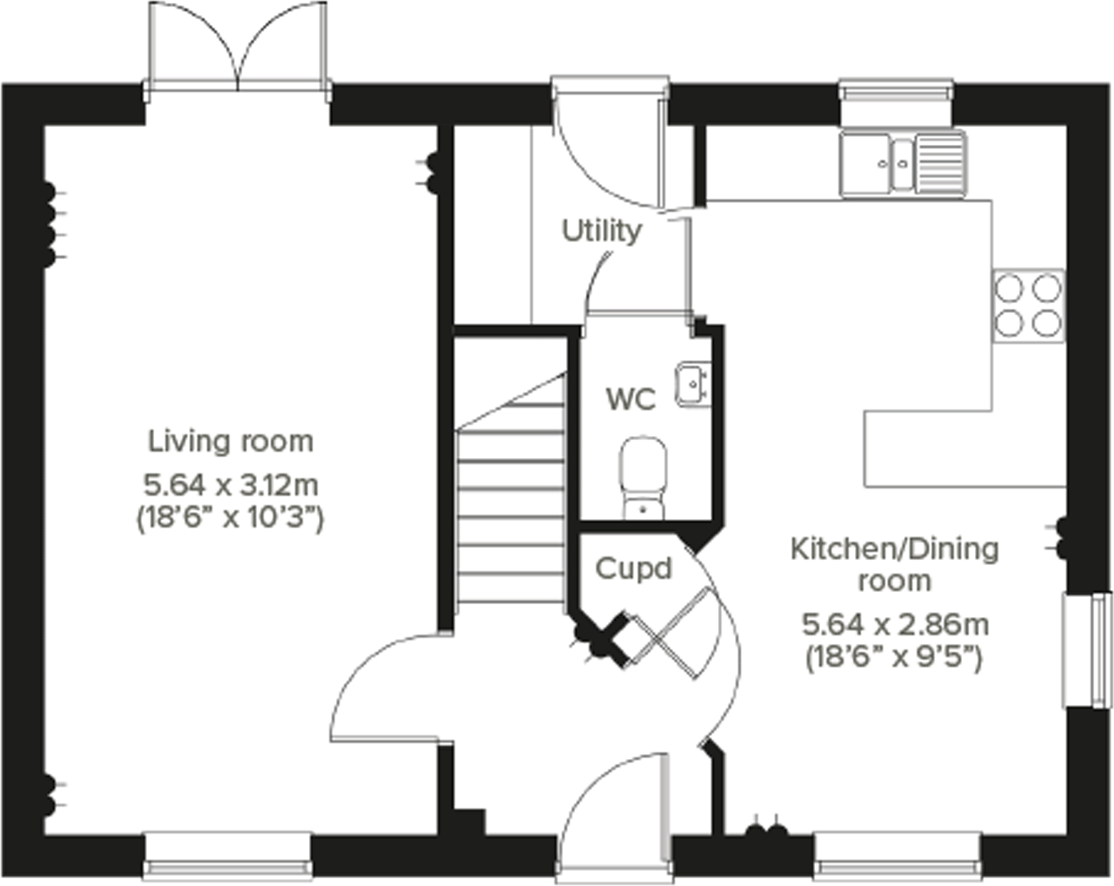 Epsom Avenue, 
Towcester, 
Northamptonshire,
NN12 7LD floorplan