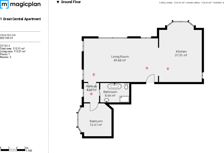 Great Central Apts, Loughborough floorplan