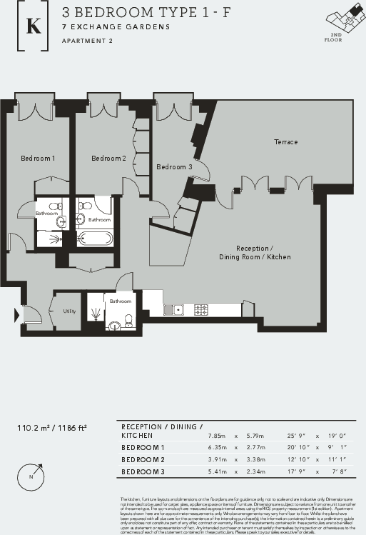 7, Exchange Gardens,
London,
SW8 1DF floorplan
