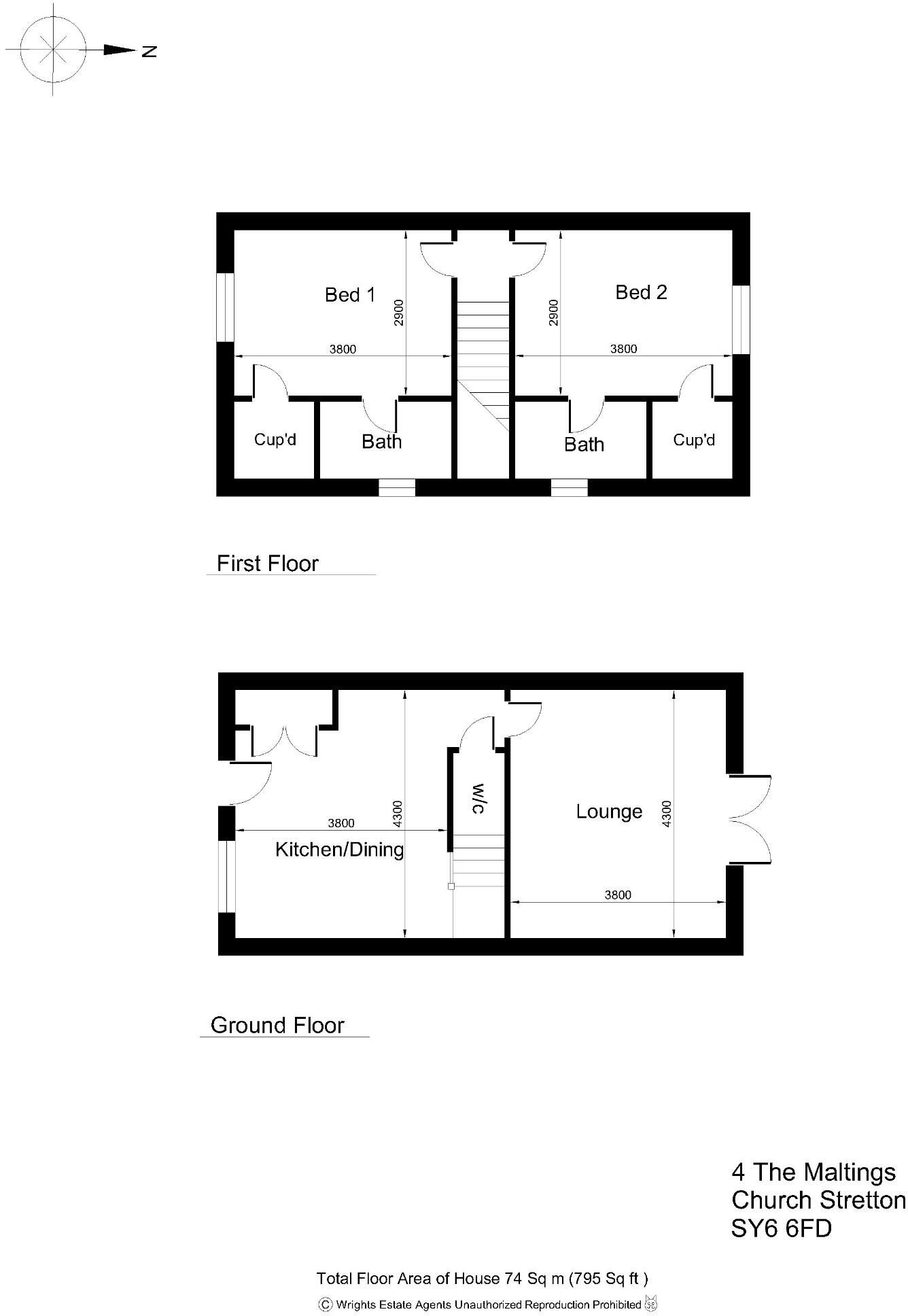 4 Maltings Court, Church Stretton, Shropshire, SY6 floorplan