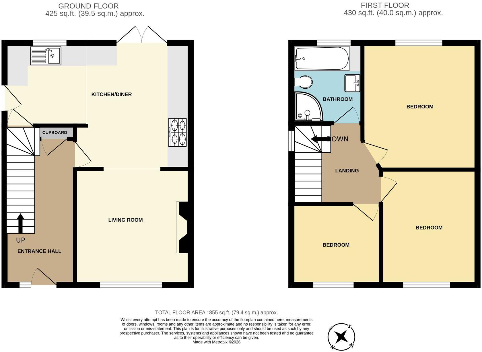 Alfoxton Road, Bridgwater, TA6 floorplan