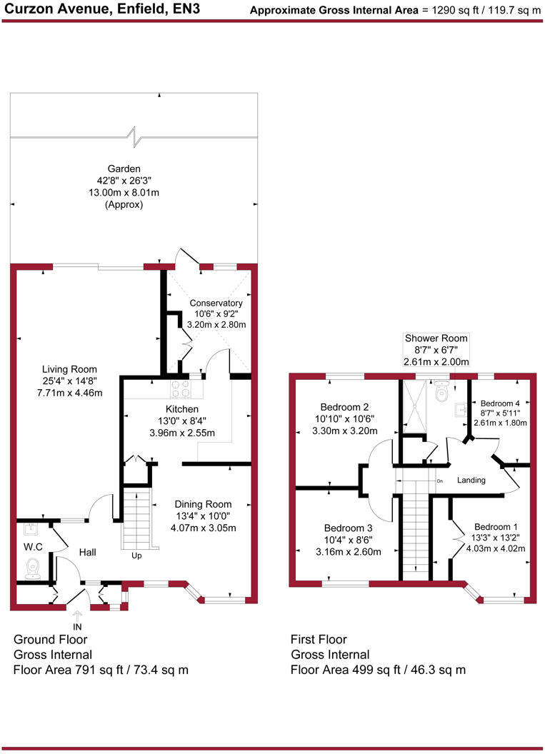 Curzon Avenue, Enfield floorplan