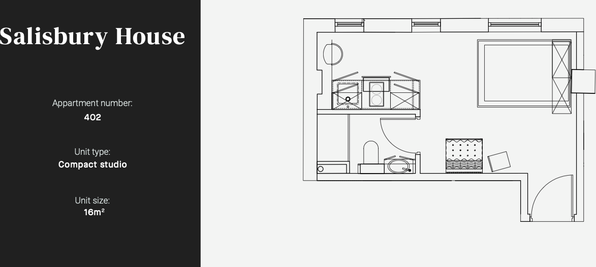 Salisbury House, Granby Row, Manchester floorplan