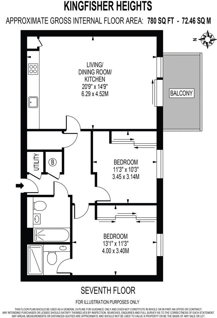 Kingfisher Heights, 2 Bramwell Way, E16 floorplan
