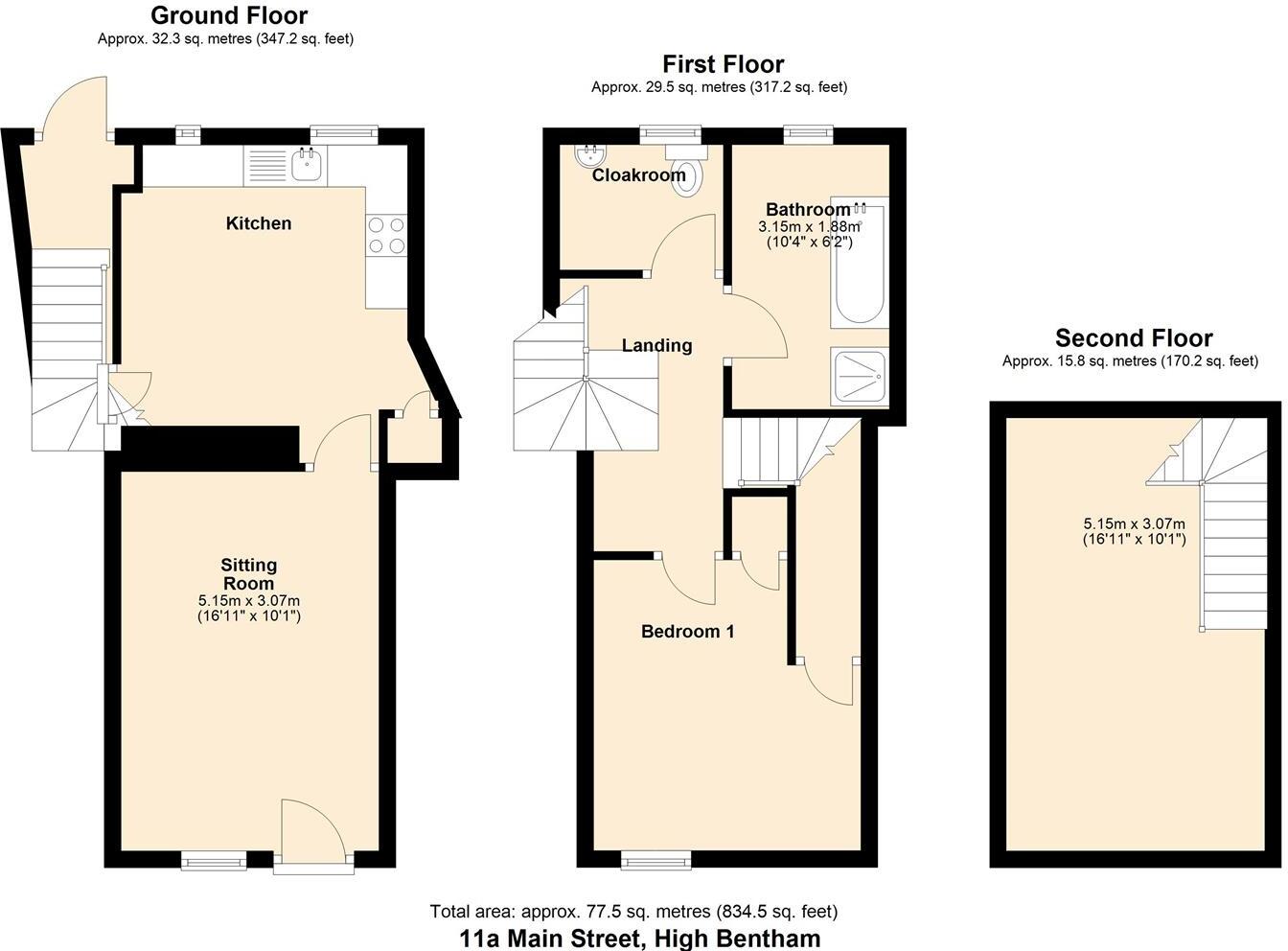 11a Main Street, Bentham. floorplan