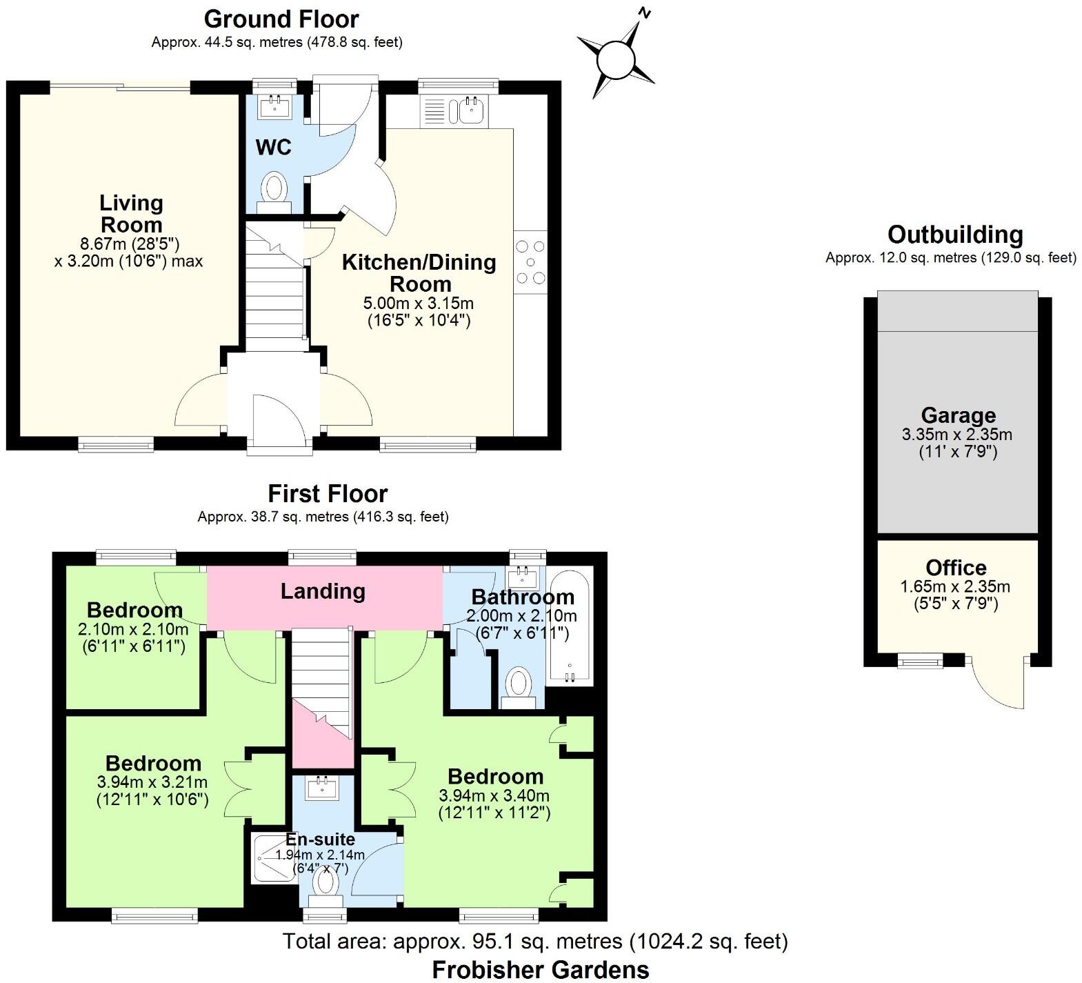FROBISHER GARDENS, Chafford Hundred, Grays floorplan
