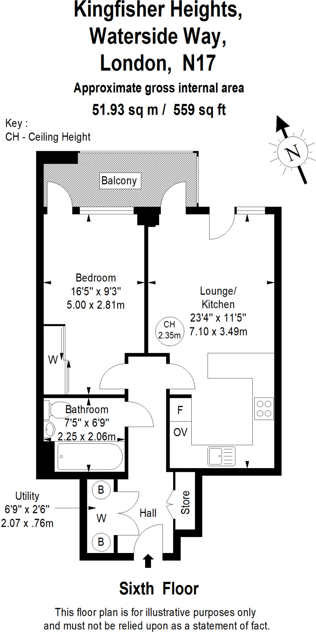 Kingfisher Heights, Waterside Way, London, N17 floorplan