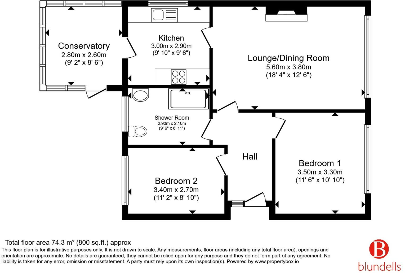 Greenaway Drive, Bolsover, Chesterfield, Derbyshire, S44 floorplan