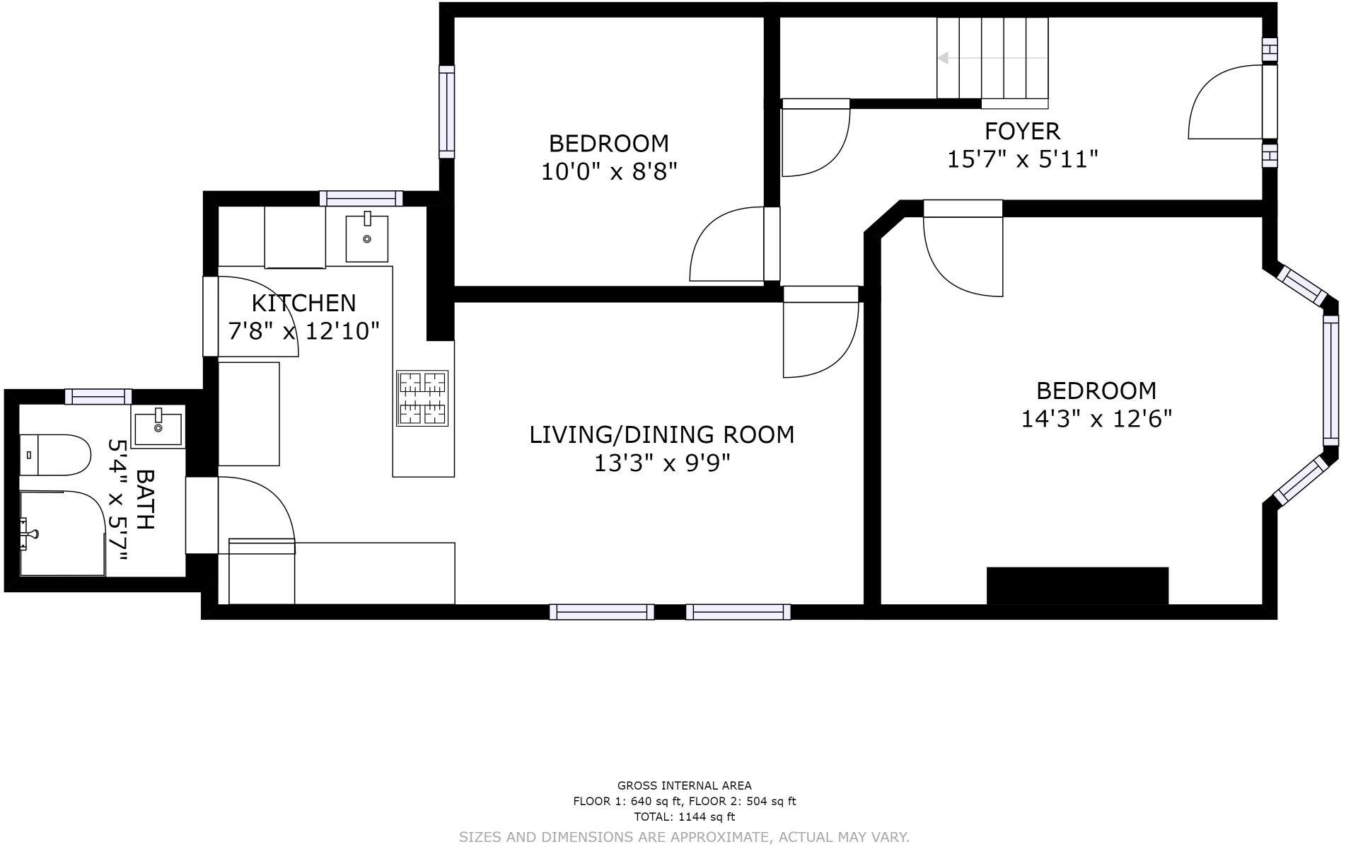 5 Bedroom, Crawford Avenue floorplan